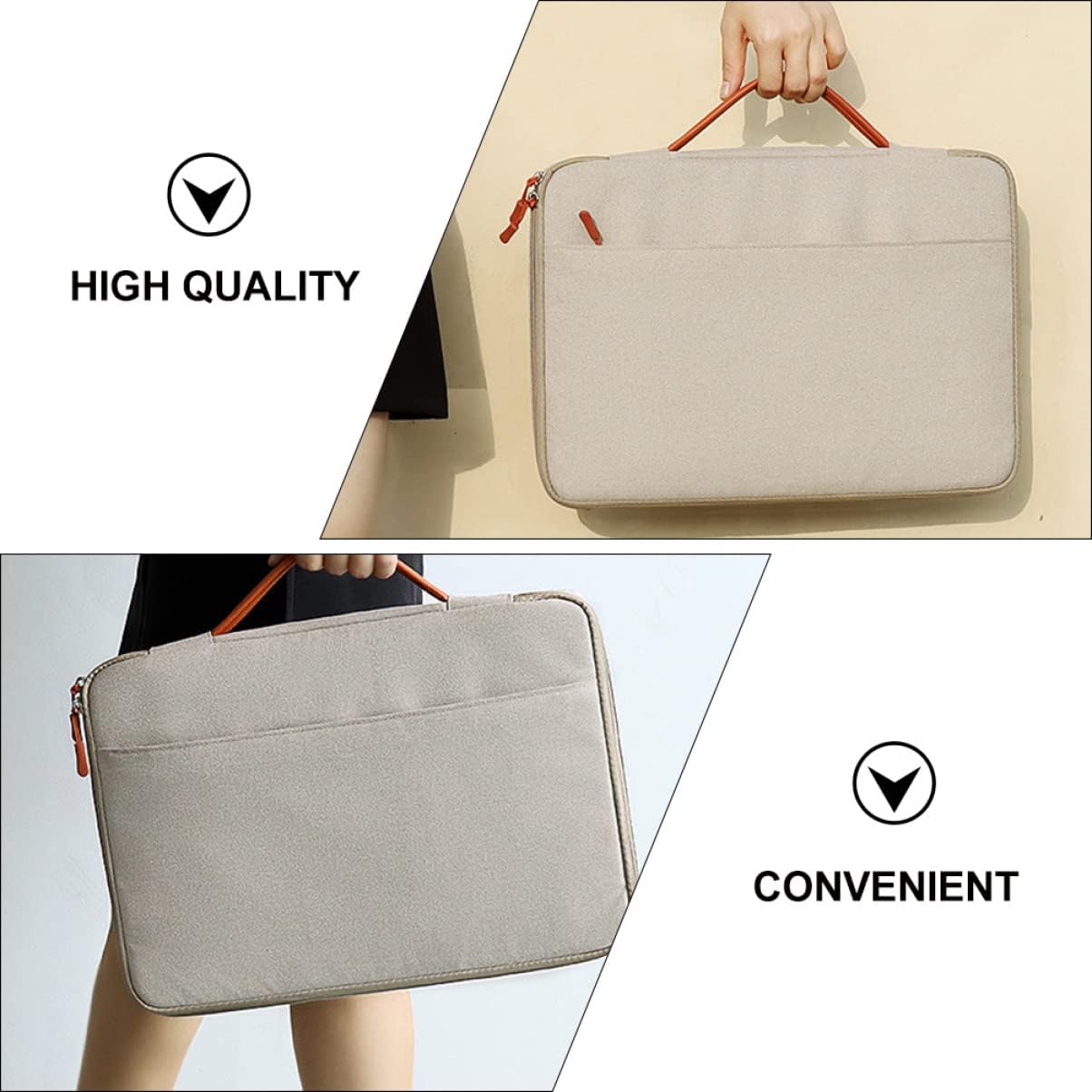 Angoily Portable Laptop Handbag Laptop Sleeve Pouch Shockproof Design for Compatible Models Lightweight Travel