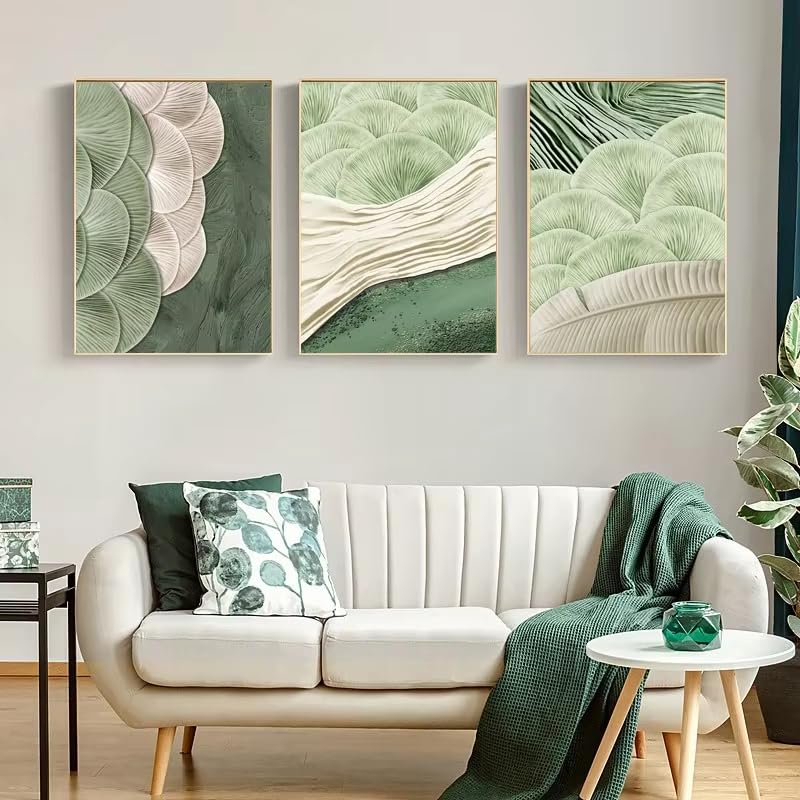 Affiche ginkgo vert 60x80cm avec cadre integre pour habiller facilement vos murs vides