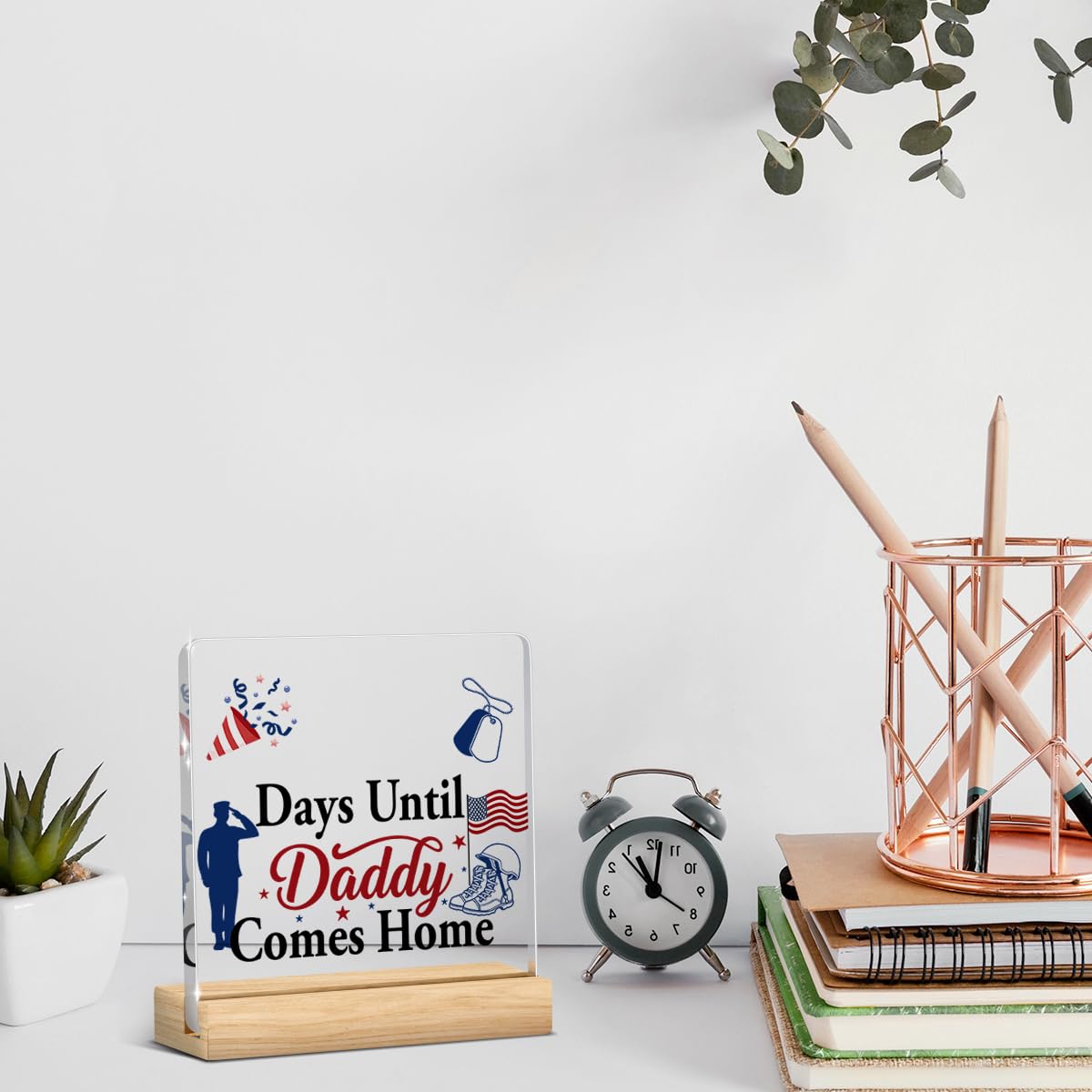 Funny Deployment Countdown Calendar Deployment Decorations Gifts for Hero Home Hero Military Gifts Kids Colleagues Family Countdown Gifts for Him Her 4 X 4 Inch