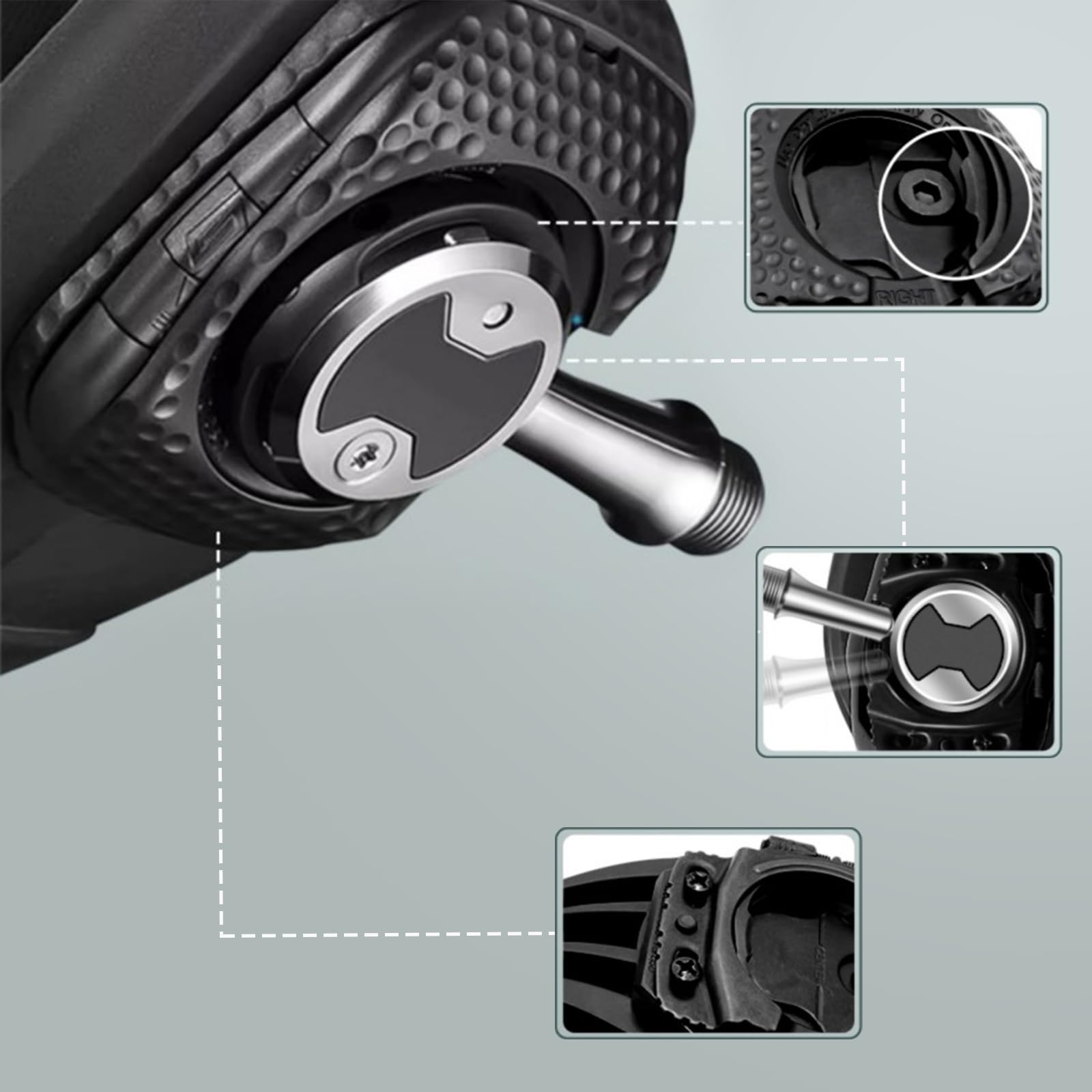 1 Pair Quick Release Cycling Shoes Cleats Self-Locking Pedal Aerodynamic for Wahoo for SpeedPlay for Zero (Black)