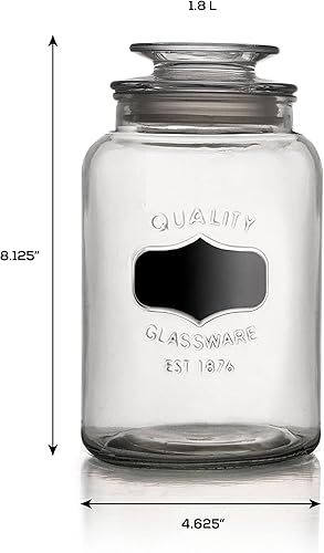 Vista 3 de Style Setter contenedores de cristal con pizarra, juego de 3 unidades, Transparente