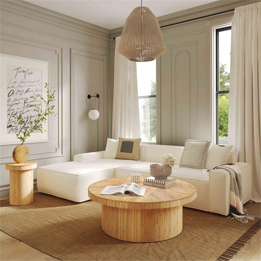 Amazon｜Tov Furniture アカディア ラタン サイドテーブル｜サイド 