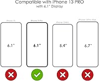 Vista 2 de DistinctInk Clear Shockproof Hybrid Case for iPhone 13 Pro (6.1" Screen) - TPU Bumper, Acrylic Back, Screen Protector Included - Pink White Gold