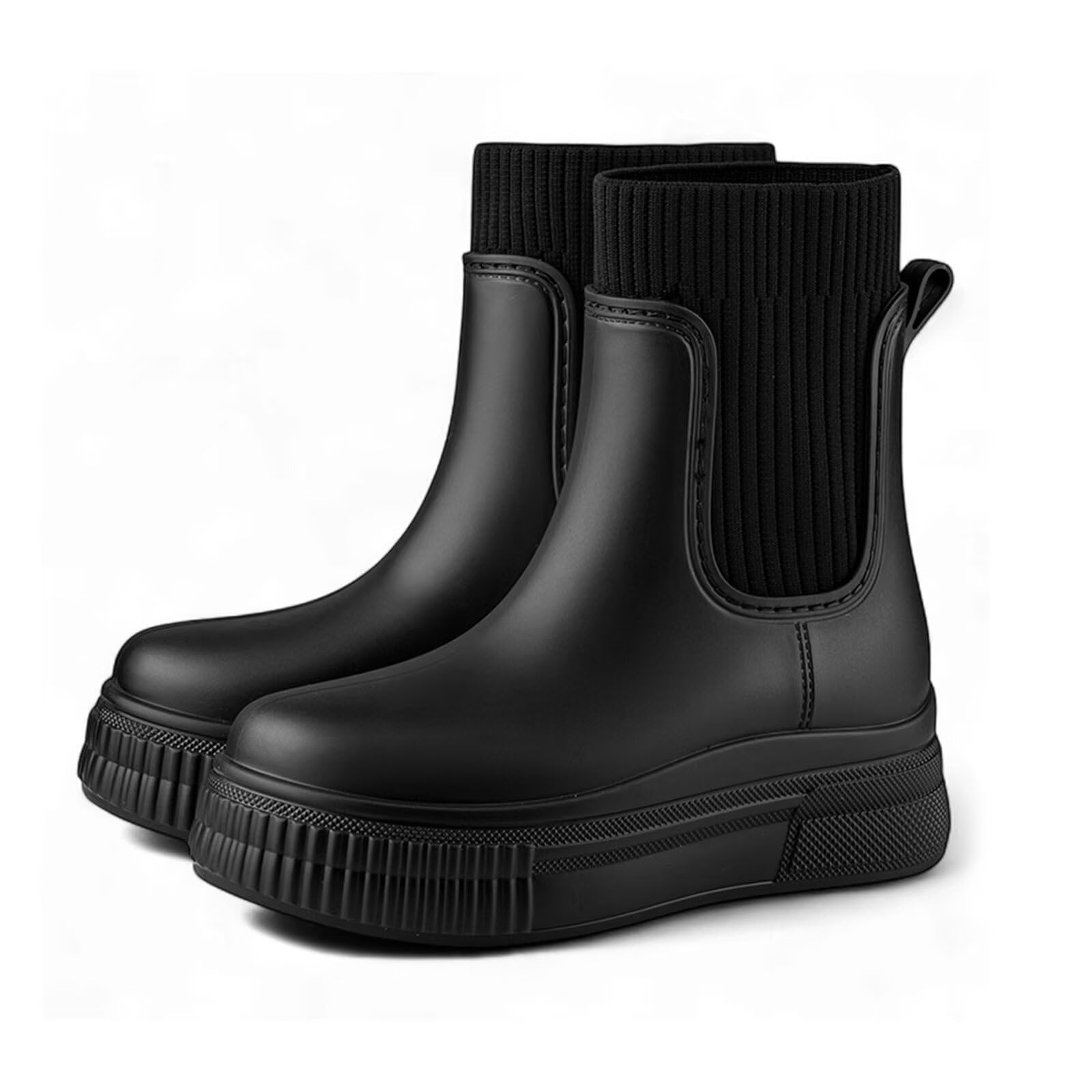 Botas de Agua Mujer Impermeables Antideslizantes Botines de Lluvia para Invierno Cómodos