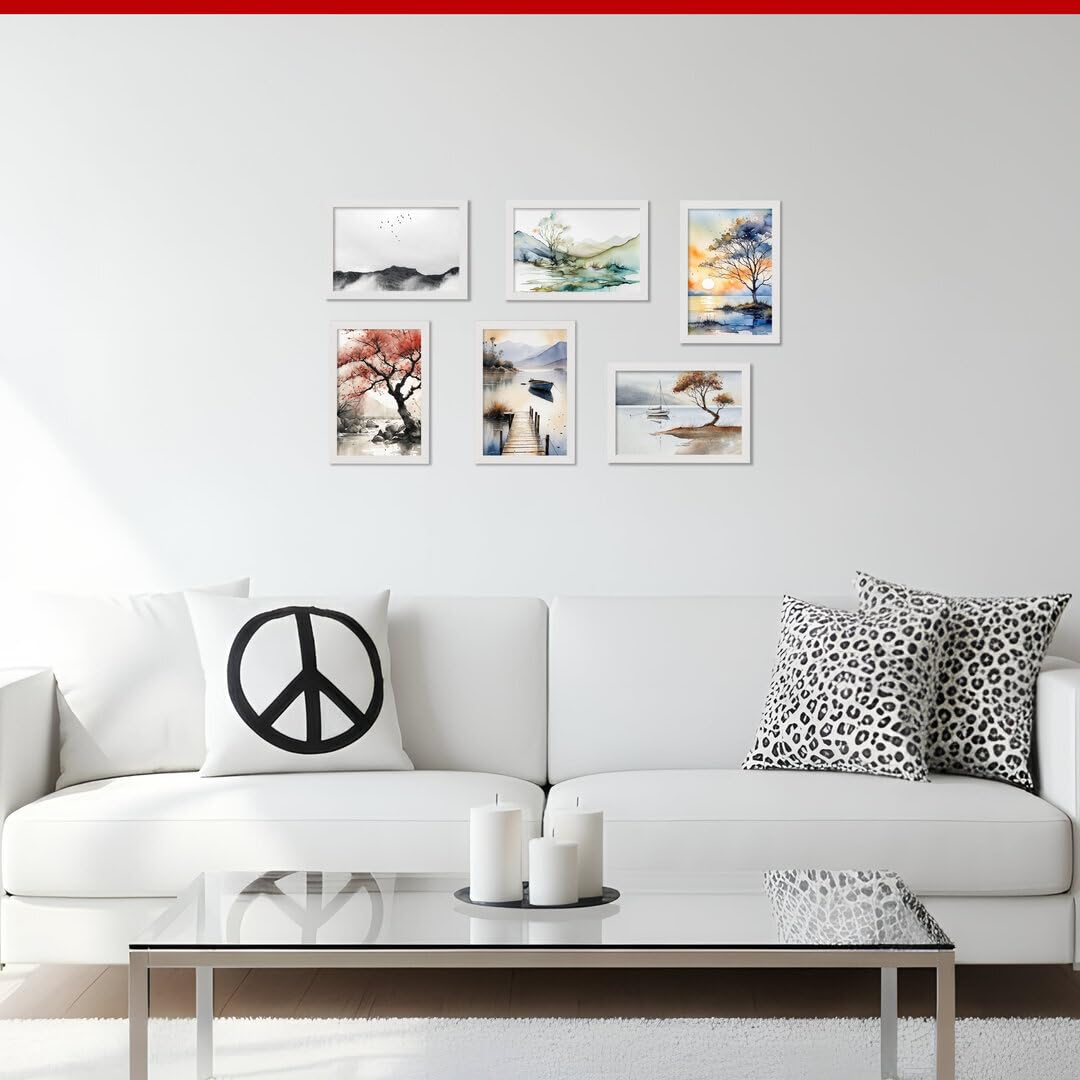 Alison Kingsgate Modern A5 White Picture Frames- Engineered Wood Photo Frame with Shatterproof Perspex Front- Ideal for Posters Certificates & Artwork- Wall Mount or Tabletop Display - Image 7