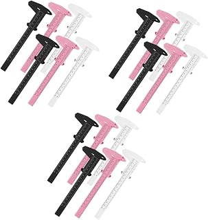 Beaupretty 18 Pçs Artistas Paquímetro Tatuagem Profissional Sobrancelhas Mapeamento Para Ferramentas De Sobrancelha Régua Moldando Estênceis Bolso Réguas De Medida Portátil Pinças De