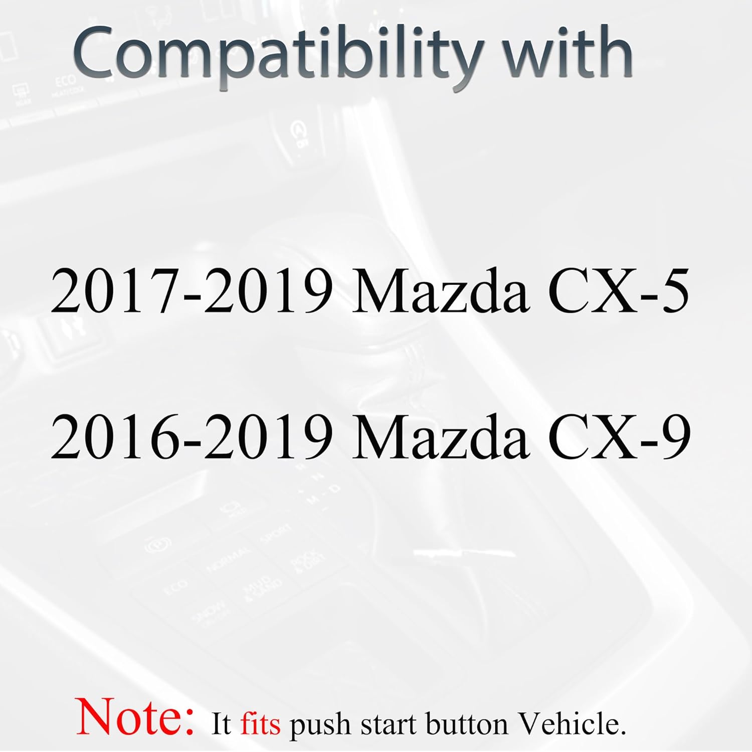 Key Fob Keyless Entry Fits for Mazda CX-5 CX-9 2016 2017 2018 2019 Remote Control Key Replacement 4 Button WAZSKE13D02 TKY2-67-5DY SUV 315MHz