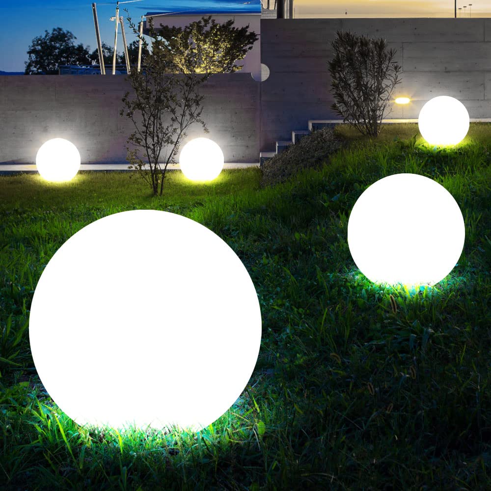 Solarleuchte Kugel Garten Kugelleuchte Solar LED Gartendeko Solarkugel für Außen 20 cm, Leuchtdauer ca. 6-8 Stunden, H 62 cm, 8er Set