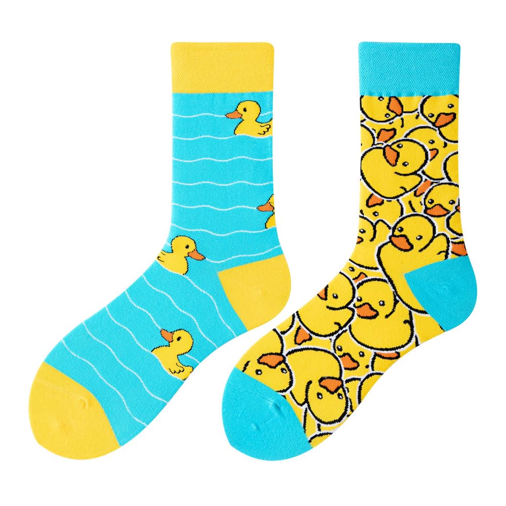 Calcetines Divertidos Unisex para Mujer y Hombre con Diseños Asimétricos en Par - Temas Animales, Comida, Fruta, Deporte y Arte en Algodón - Ideal para Regalos — view 46