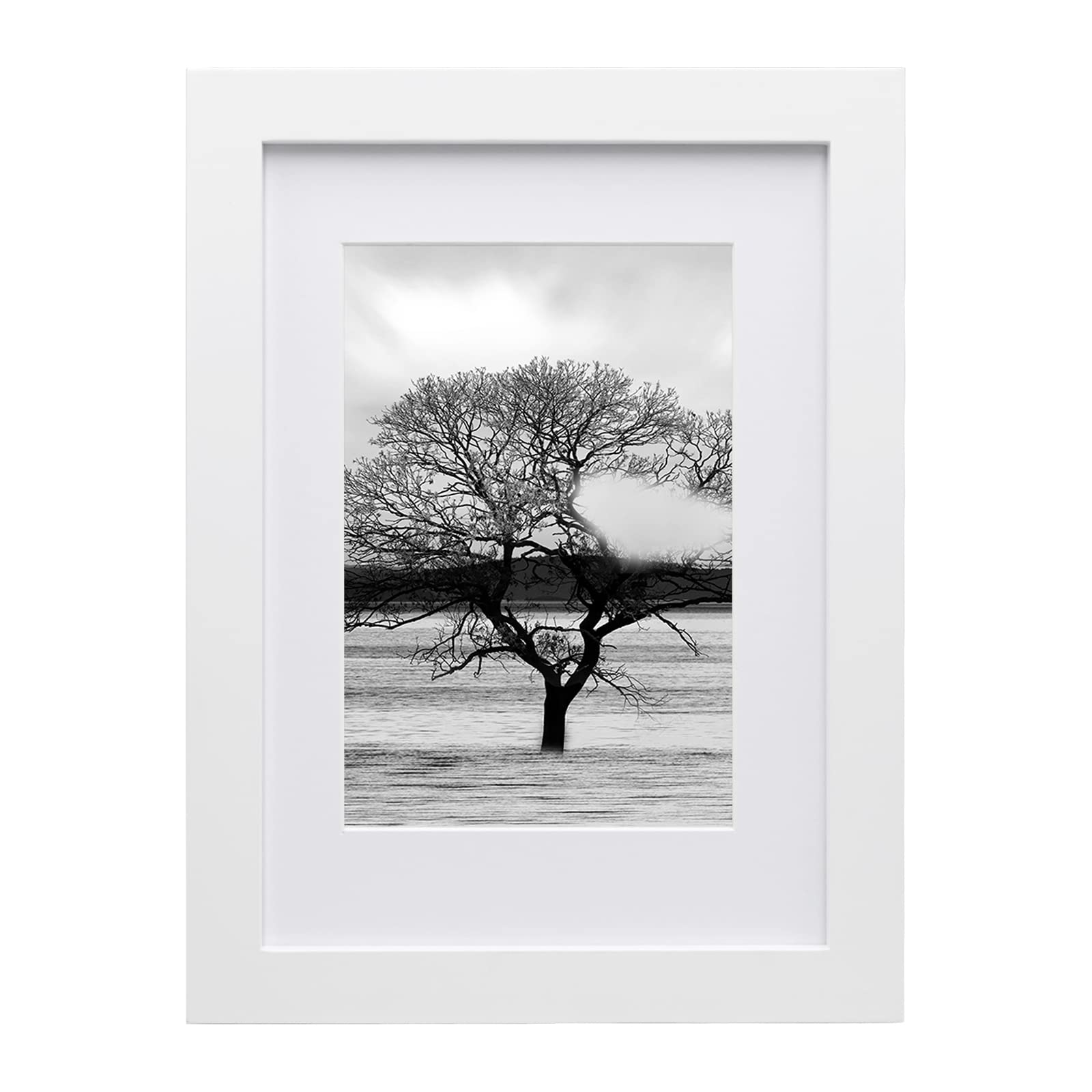 EGOFINE A5 Frame White,Wooden Photo Frame A5,14.8x21cm Picture Frame,A5 Poster Frame with Plexiglass for Tabletop and Wall MountingThe Forest Stewardship Council