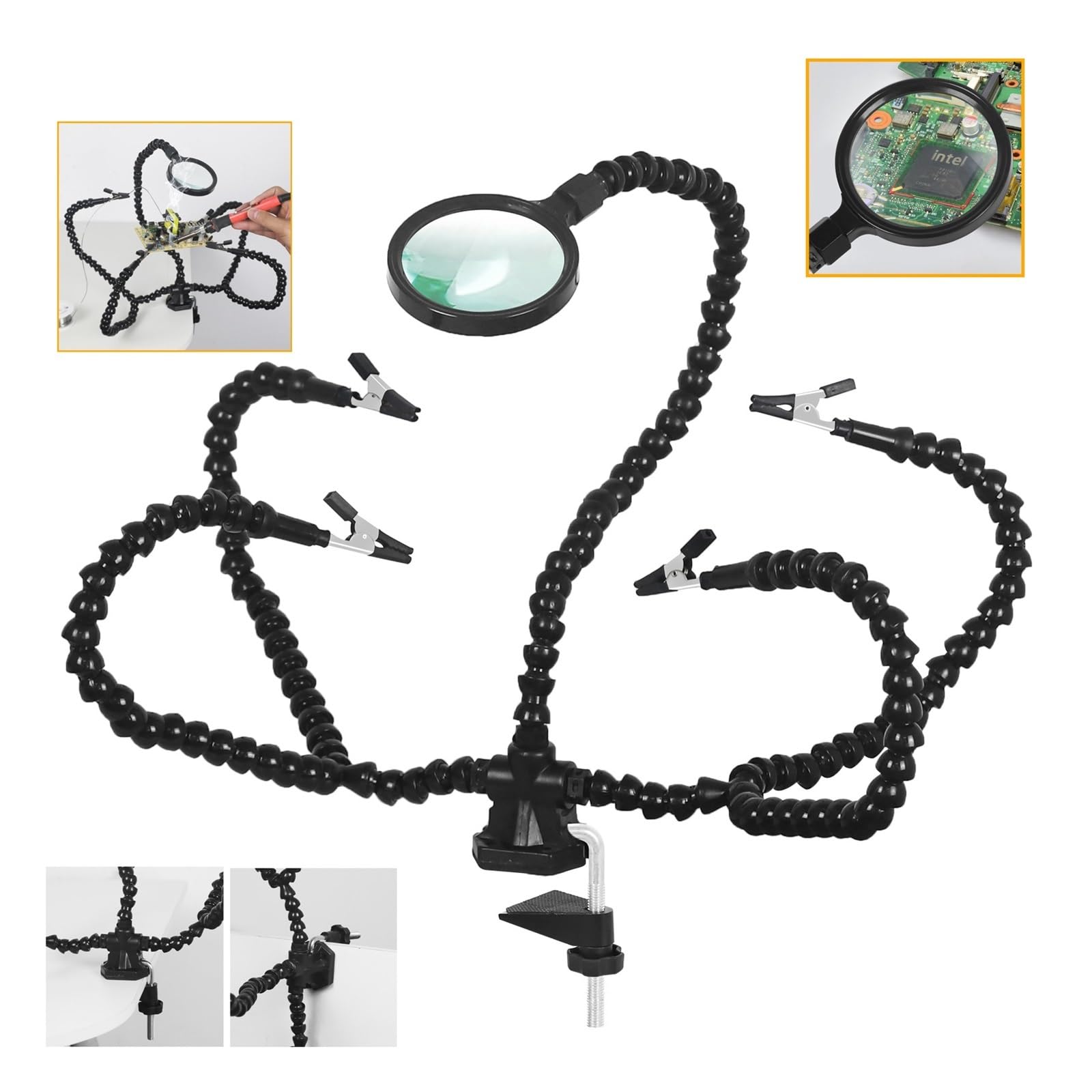 Strumento Di Aiuto Per La Saldatura Third Helping Hands Con 4 Bracci