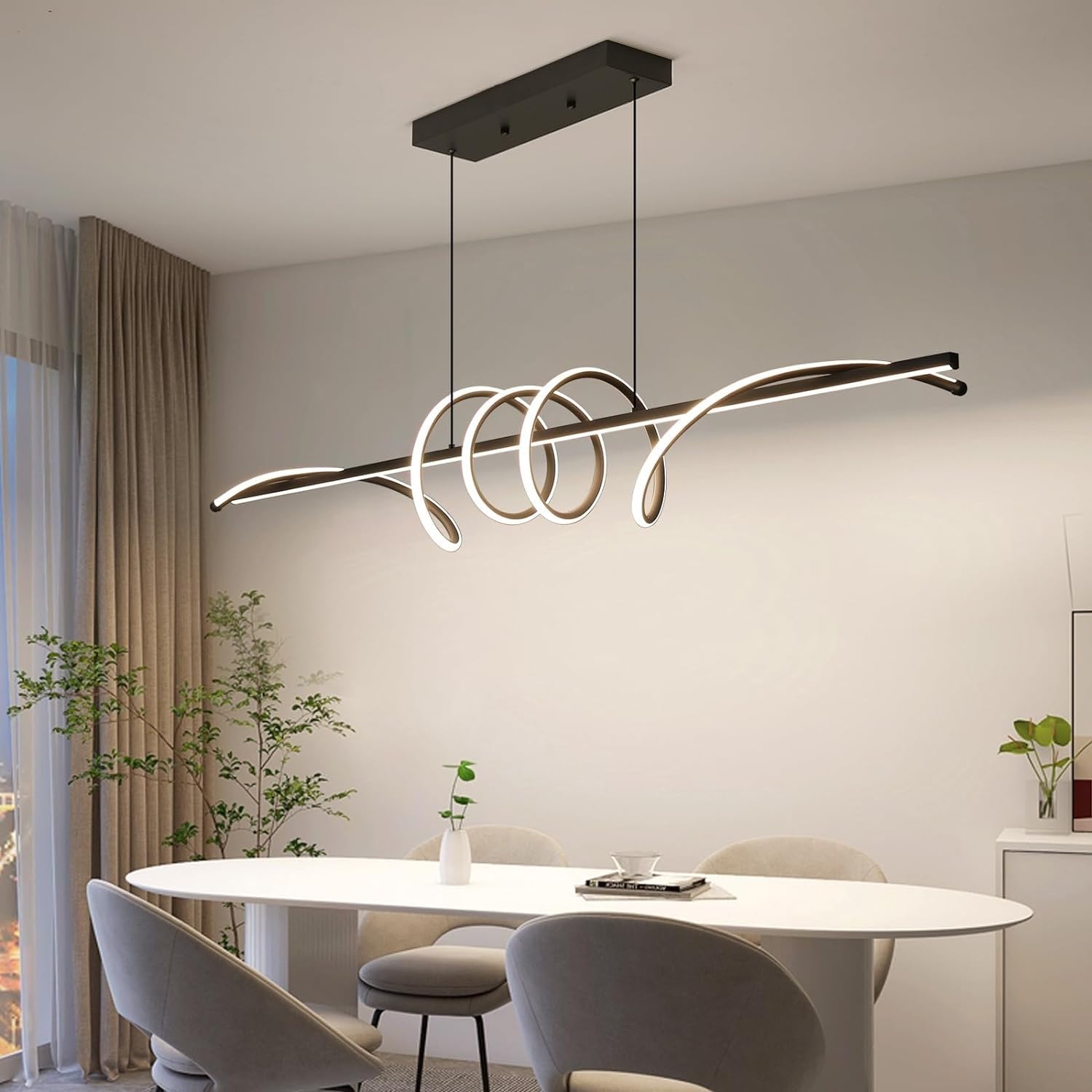 Plafonnier moderne de cuisine et bar pour une ambiance lumineuse modulable