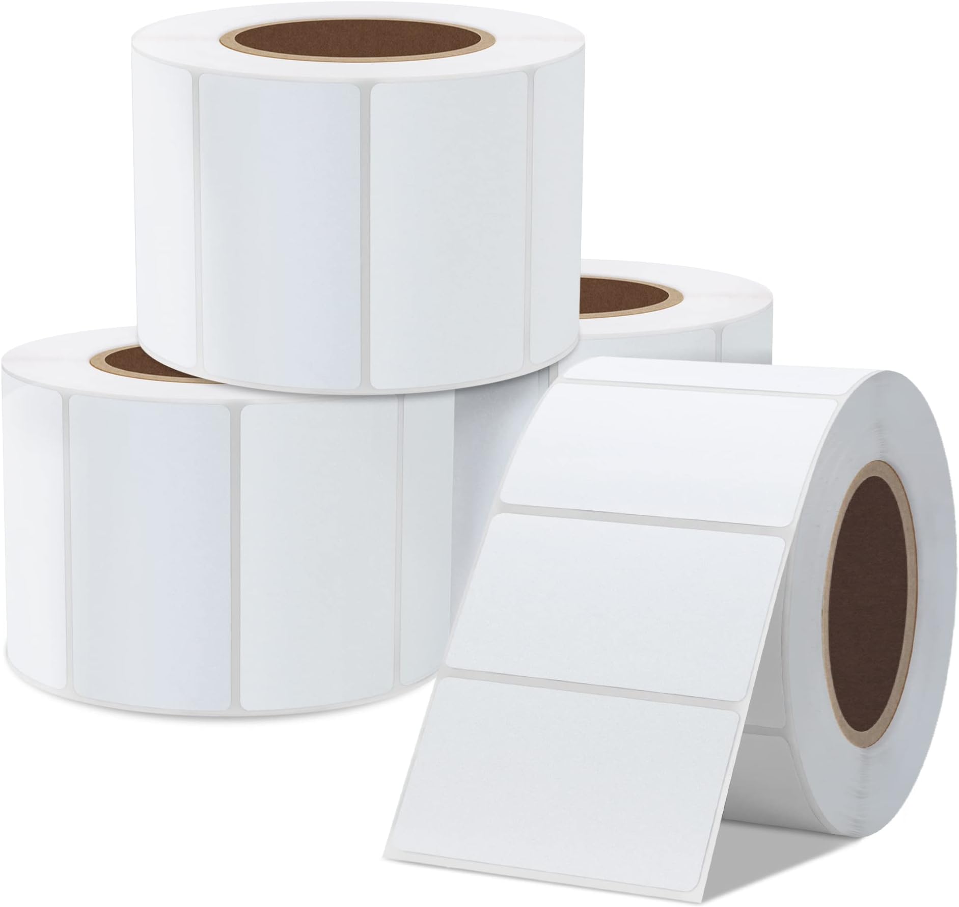2.25x1.25 inch Direct Thermal Labels for Barcodes, Address, Compatible with Rollo Label Printer & Zebra Desktop Printers (2.25"x1.25",4 Rolls White)