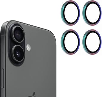2Pack Camera Lens Protector for iPhone 17 Ultra-tough HD Individual Lens Protectors, Scratch Resistant, Ultra-thin Tempered Glass -Chromatic