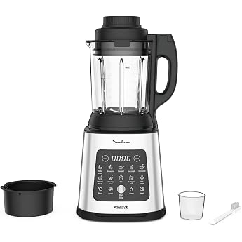 moulinex perfectmix cook lm83sd stand mixer with 10 automatic programs 1400 w prepare hot and cold recipes electric mixer with touch screen easy to clean capacity 2 l