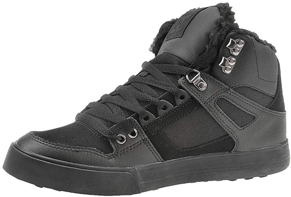 DC Men's Pure High-top Wc Wnt Skate Shoe, Black/Black/Black, 10.5 — view 3