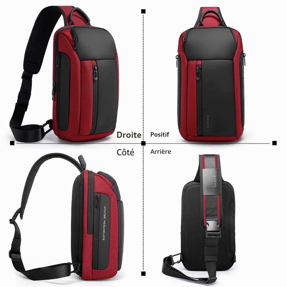 BANGE Sacoche imperméable pour hommes, sacs à bandoulière, Standard size, Tendance