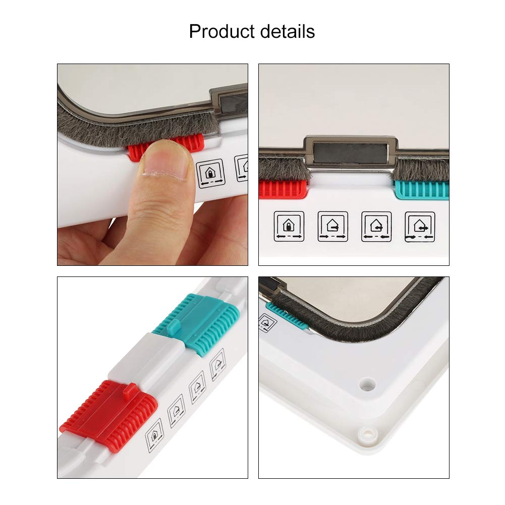 Wakects Petite Porte pour Animaux de Compagnie Chatière à Verrouillage pour Chat et Chien à 4 Voies avec Tunnel Cache Découpe Porte de Chat Blanc 25 x 23.5 cm