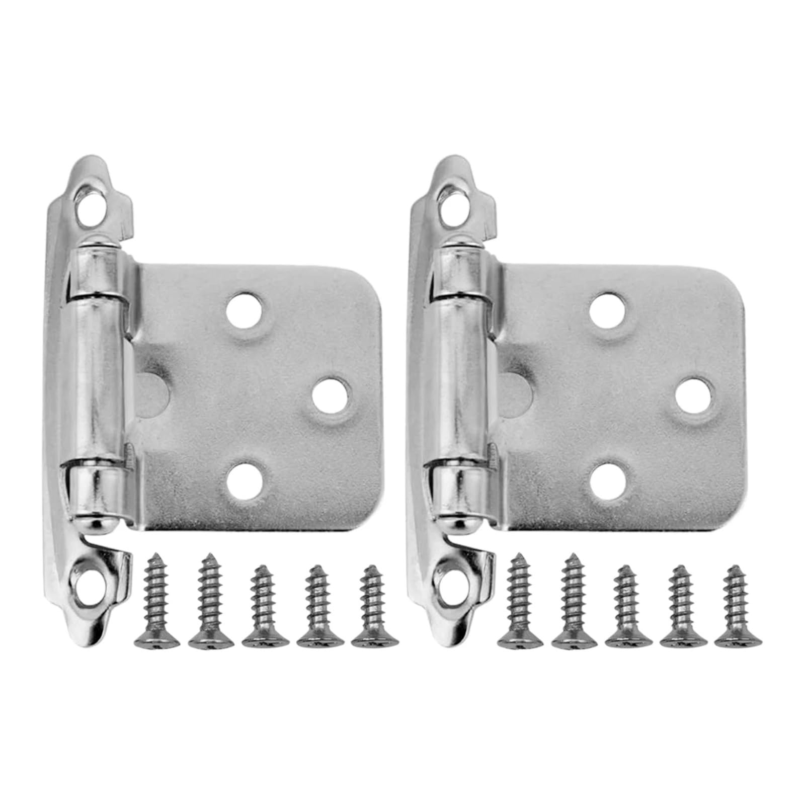 Kdhcvkz Silver 2Pcs Cabinet Door Hinges With Screws(Silver)