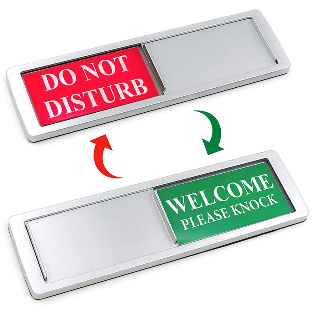 Do Not Disturb Sign, Privacy Door Sign, Please Knock Signs for Home Office Restroom Conference Hospital Hospital, Non-Scratch Strong-Magnetic Slider