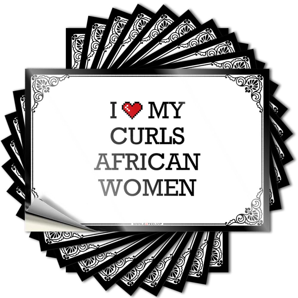 I Love My Curls African Women Room Door Decor Cheap - Tattoo Tumbler Waterproof Decal(6X9CM)