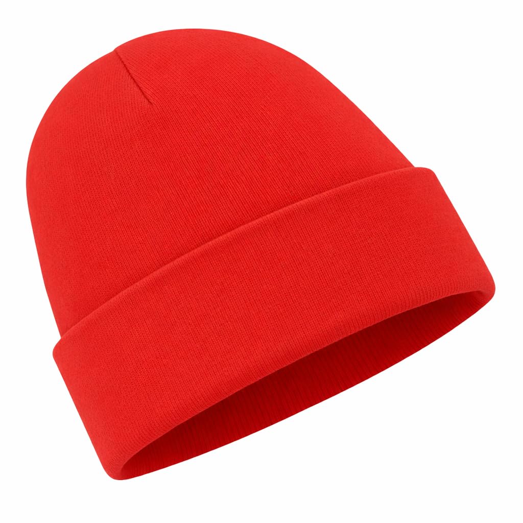 Ws Accessories Unisex Infant Red Cotton Baby Beanie Hat (Red)