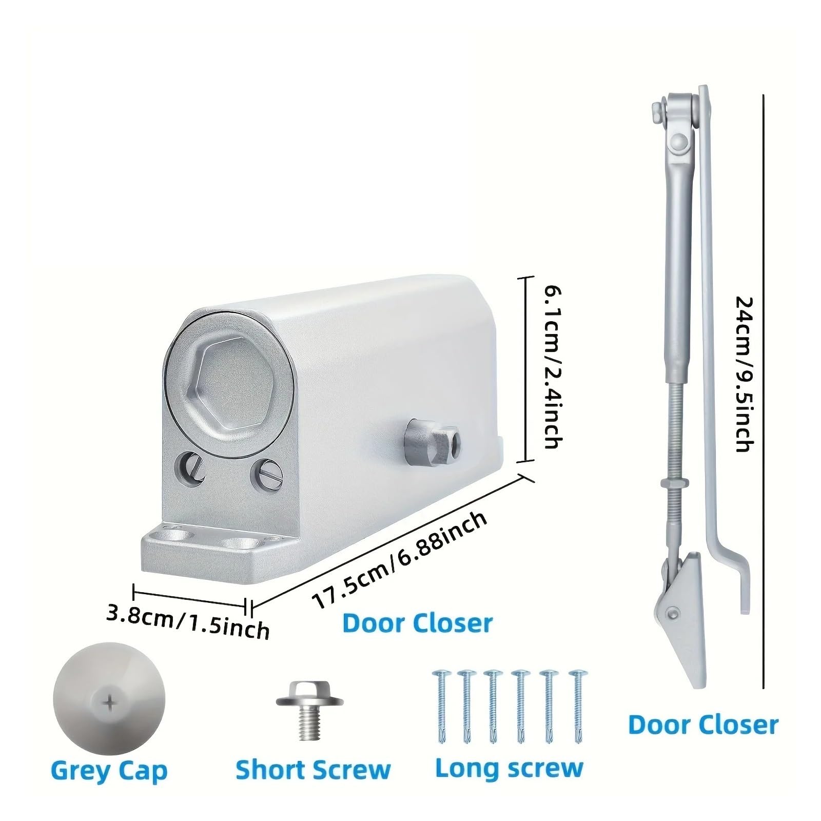 Hardware del supporto di posizionamento della velocità regolabile idraulica con chiusura automatica porta da 40-60 kg, 1 pezzo