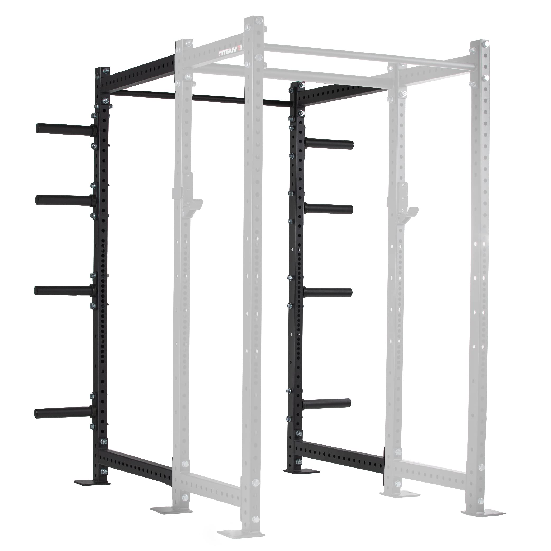 Titan Fitness T-3 Series Black Short 24in Depth Power Rack Extension Kit