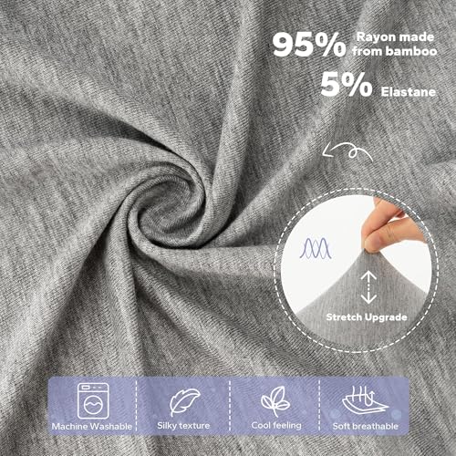 Image of FUNUPUP Rayon Derived from Bamboo Baby Lounger Cover Compatible with Snuggle Me Lounger, Infant Lounger Pillow Cover for Newborn, Removable Elastic Newborn Lounger Cover,Cover Only, Grey