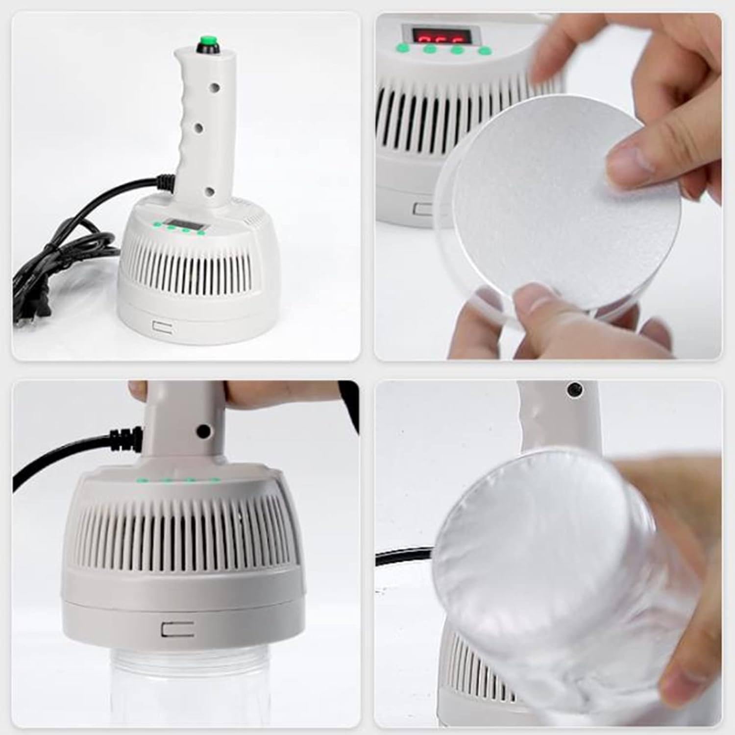 Sellador térmico manual portátil para bolsas de plástico, potencia y tiempo ajustables, longitud de sellado de 20-130 mm, máquina de sellado manual para aperitivos, dulces y alimentos, reduce el