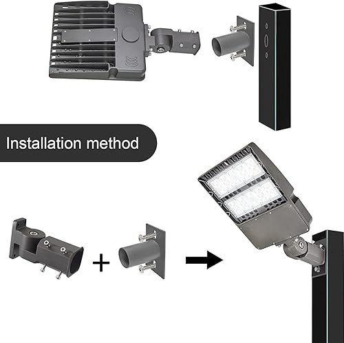Miniatura 4 de KCCCT Adaptador deslizante para accesorios de iluminación al aire libre, transforma el ajustador deslizante en montaje de brazo. Adaptador de