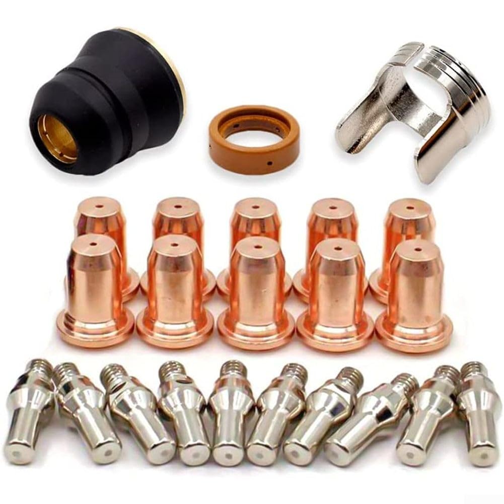 IPT40 PT40 PT60 IPT60 Torche de coupe plasma Pointe Électrode Assortiment Fiable pour PTM-60 / pour IPT-60 / IPTM-60 / PT40 / IPT-40 / Series Lampe de poche à coupe plasma