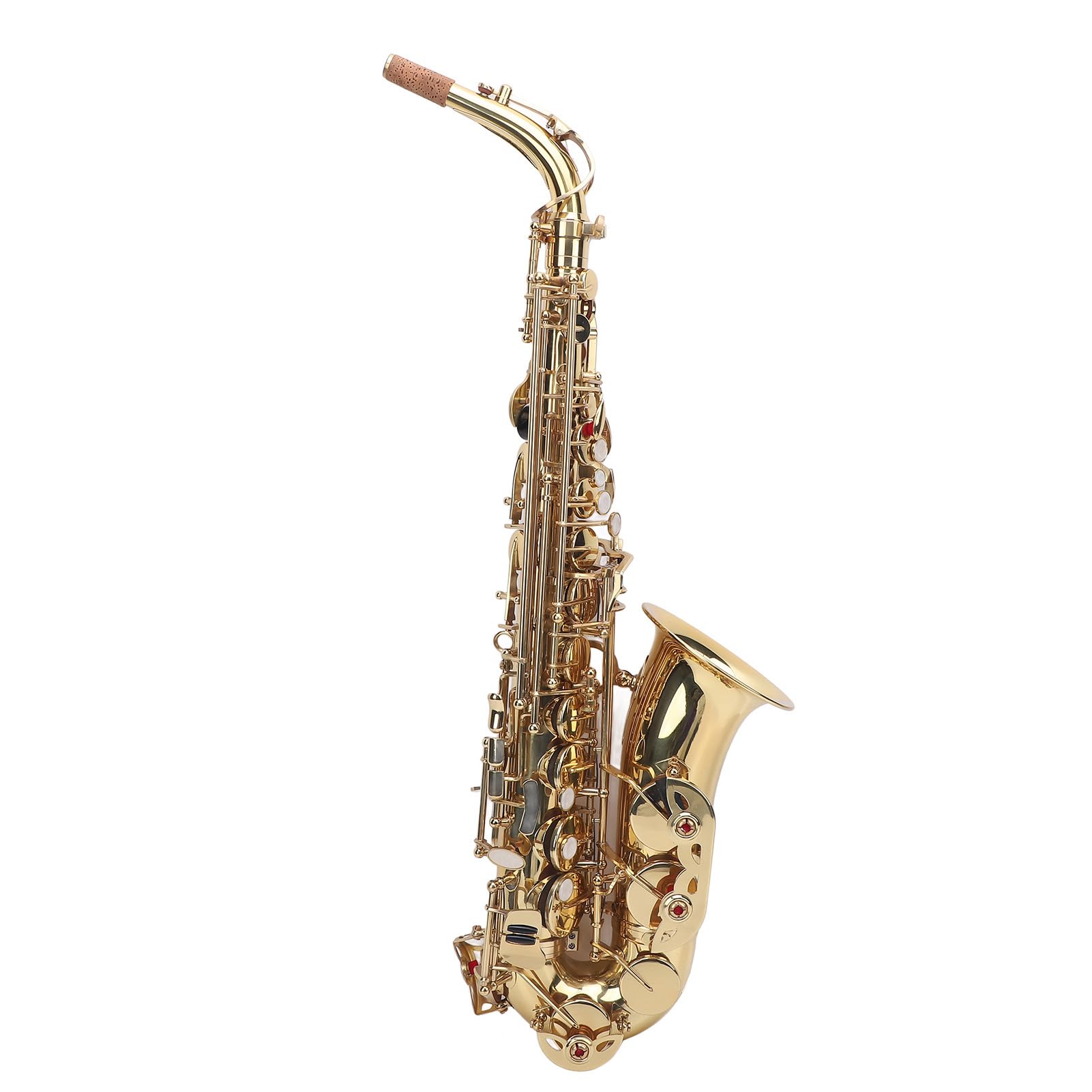 Sassofono Mib Alto, Kit Professionale per Sassofono Mib Alto in Ottone con Custodia per Trasporto e Cinghie per Bocchino for Studenti, Principianti, Professionisti