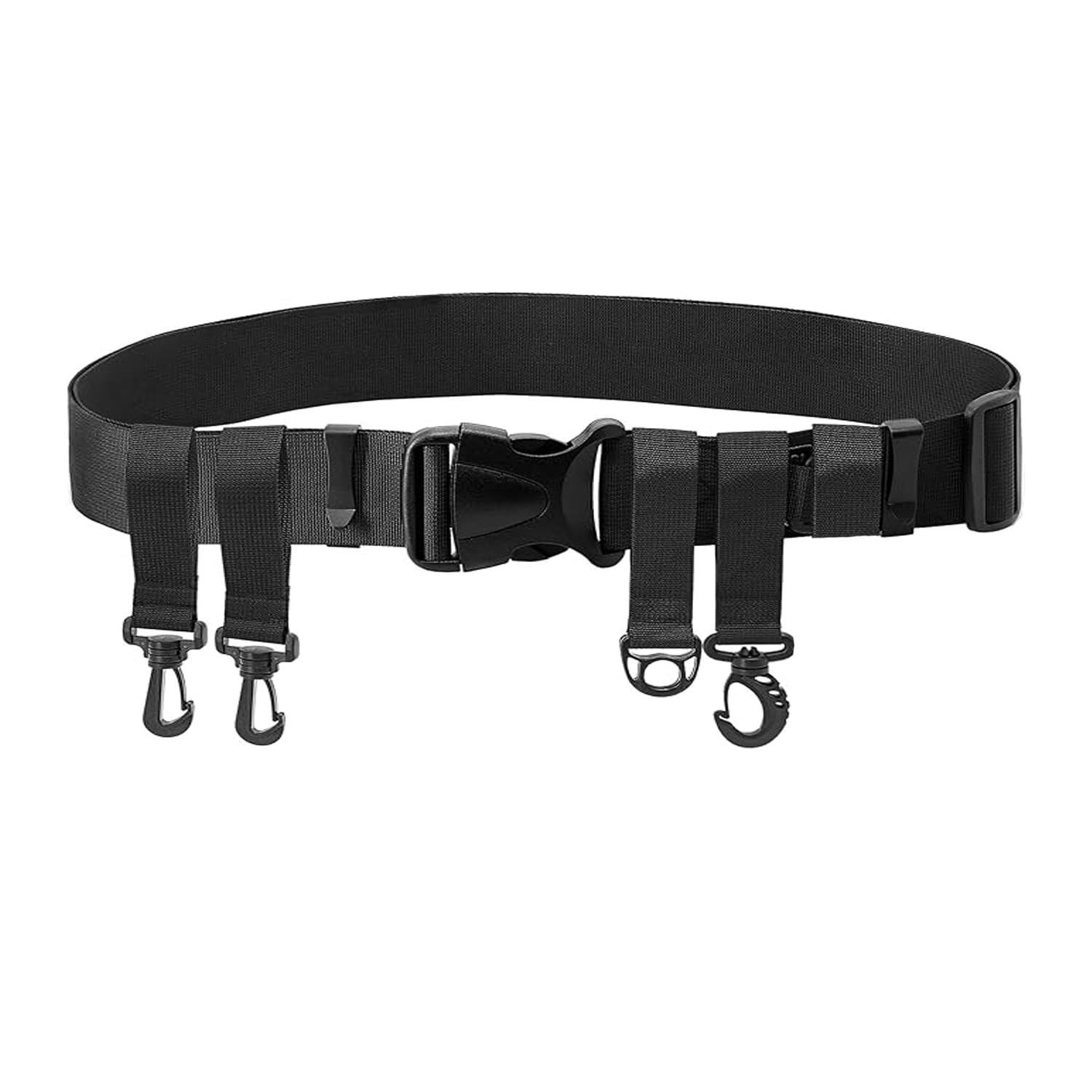 Black Fishing Wade Belt Adjustable Fishing Wader Belt 56'' Max Length Waist for Fly Fishing Surfing Kayak Multifunctional Fishing Tackle Storage Wading Belt Adjustable Nylon Wading Belt