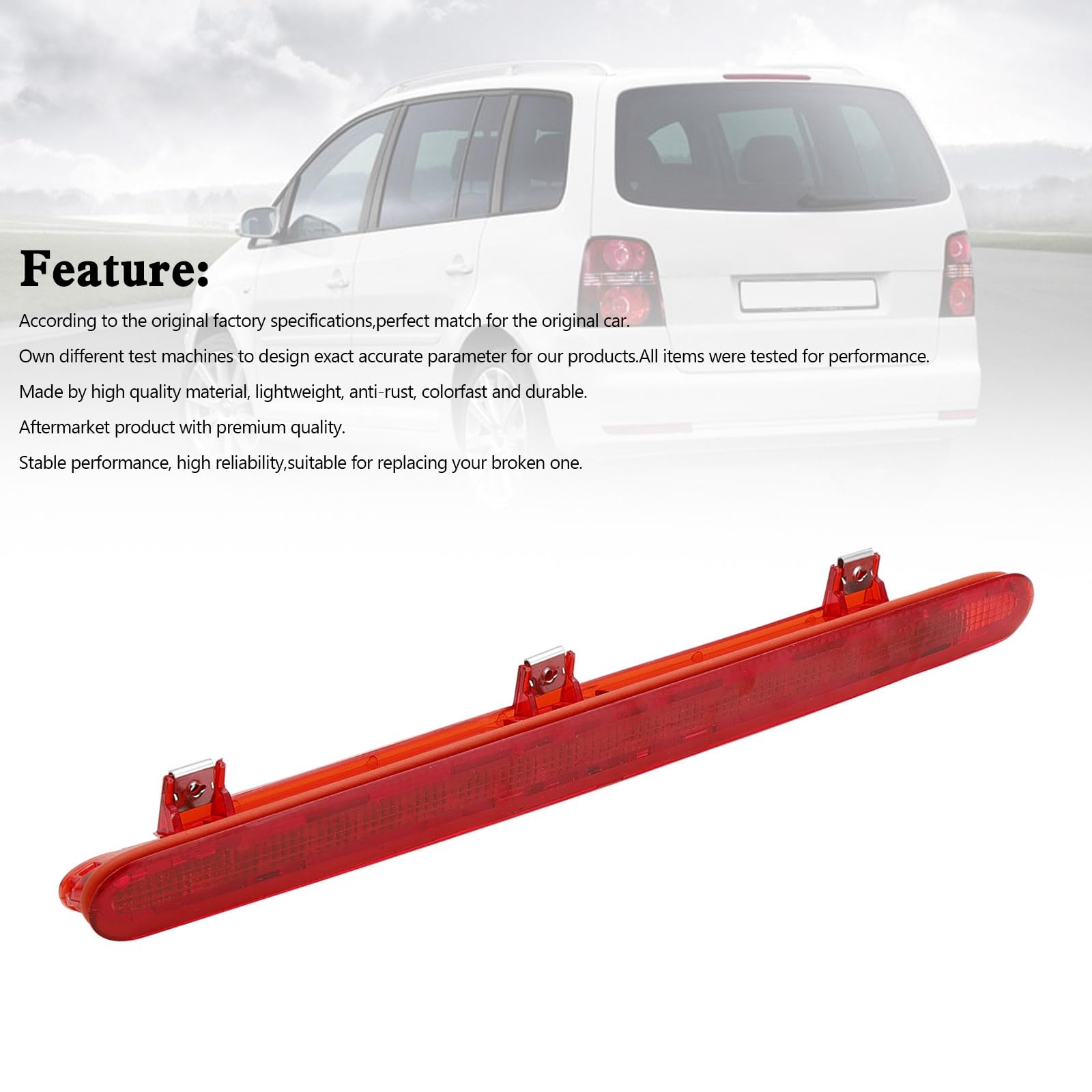 Bruce & Shark Third Brake Light High Level Brake Light 1T0945097A para VW Touran 1T 2003-2010