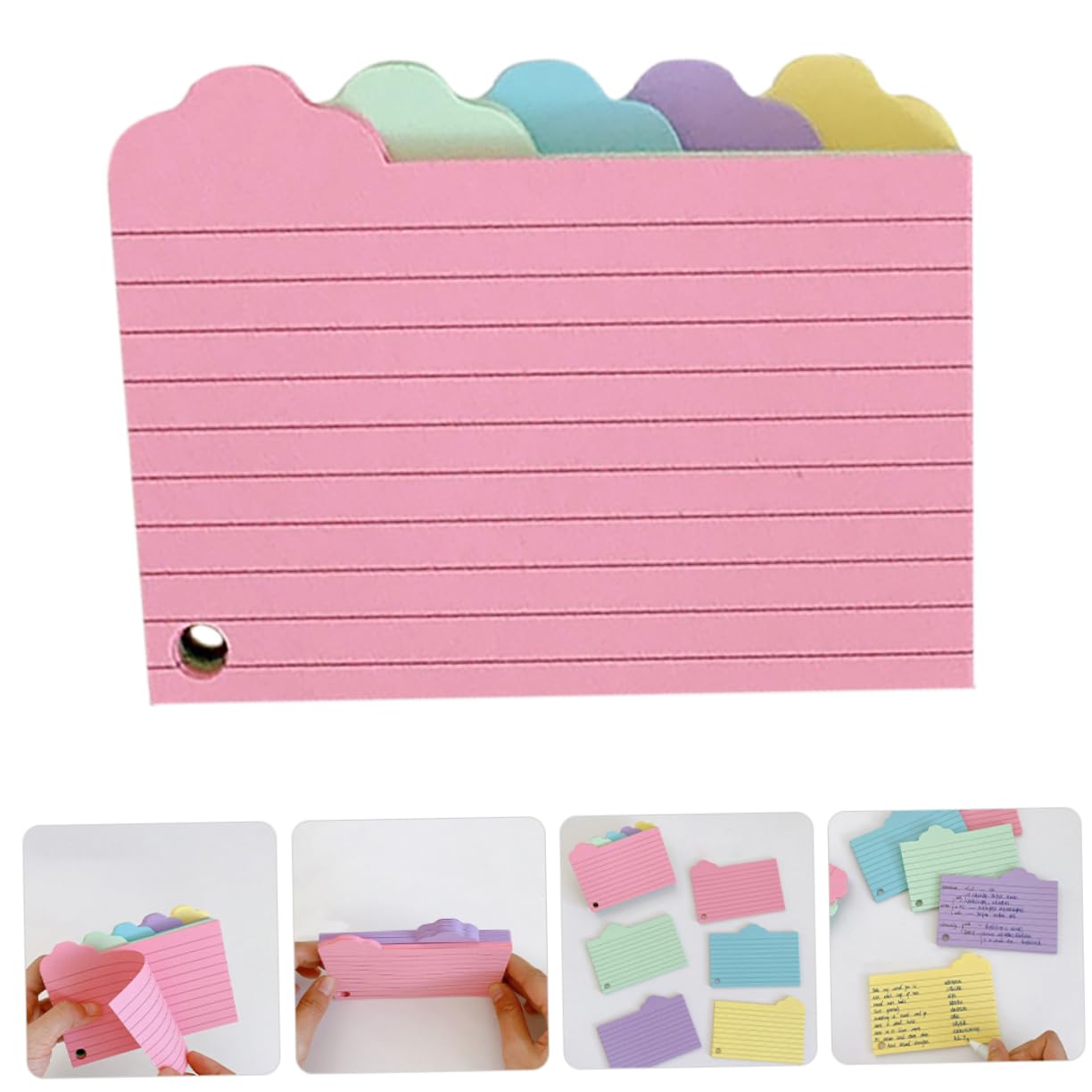Gadpiparty 5 Sätze Vokabelheft Aus Notizpapier Karteikarten Mit Farbig Flashcard Lernen Revision Registerkarten Ungefüttert Wolke Lernkarten Grundlagen Des Studiums Wortkarten 125 Blätter * 5