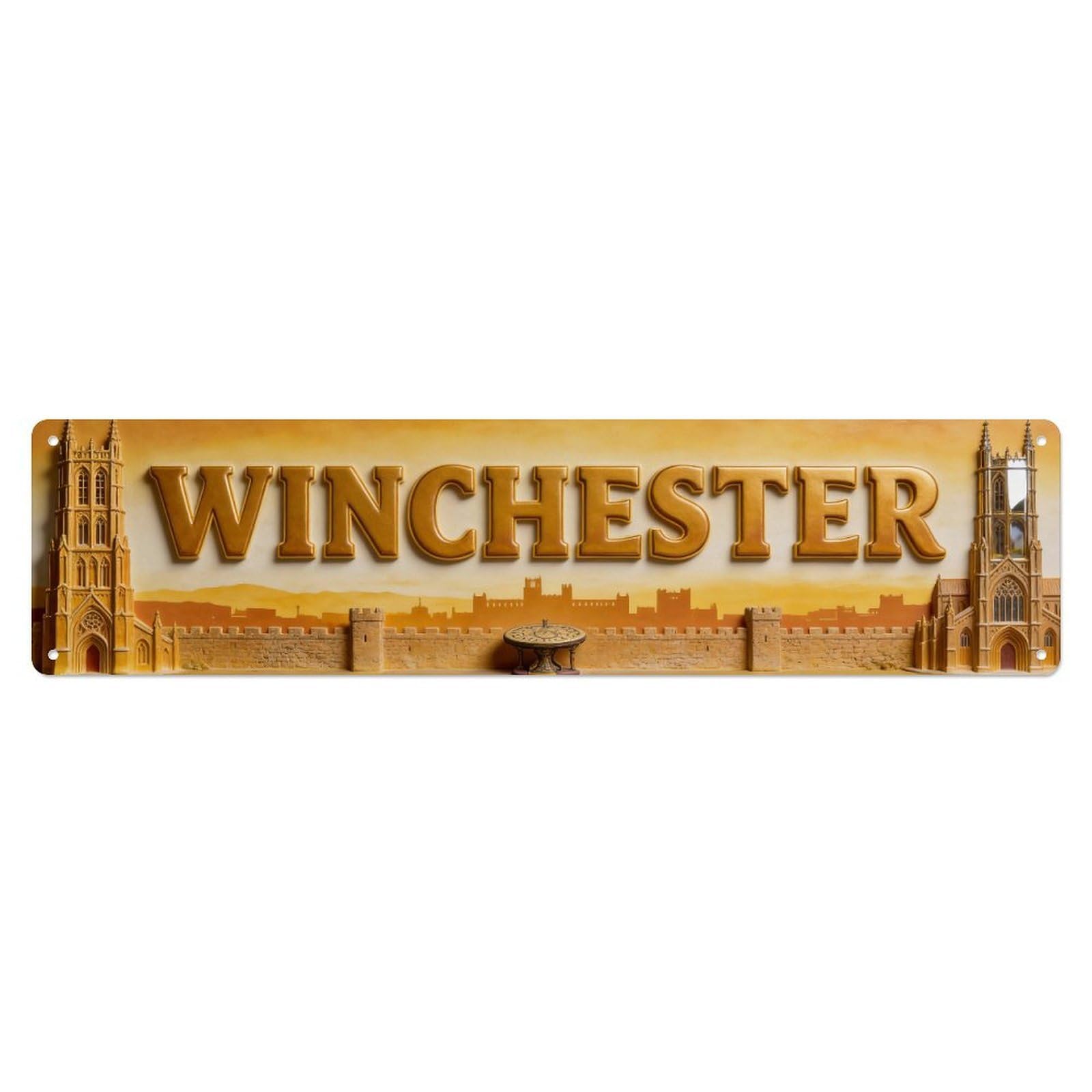 Metal Tin Sign Winchester England Retro