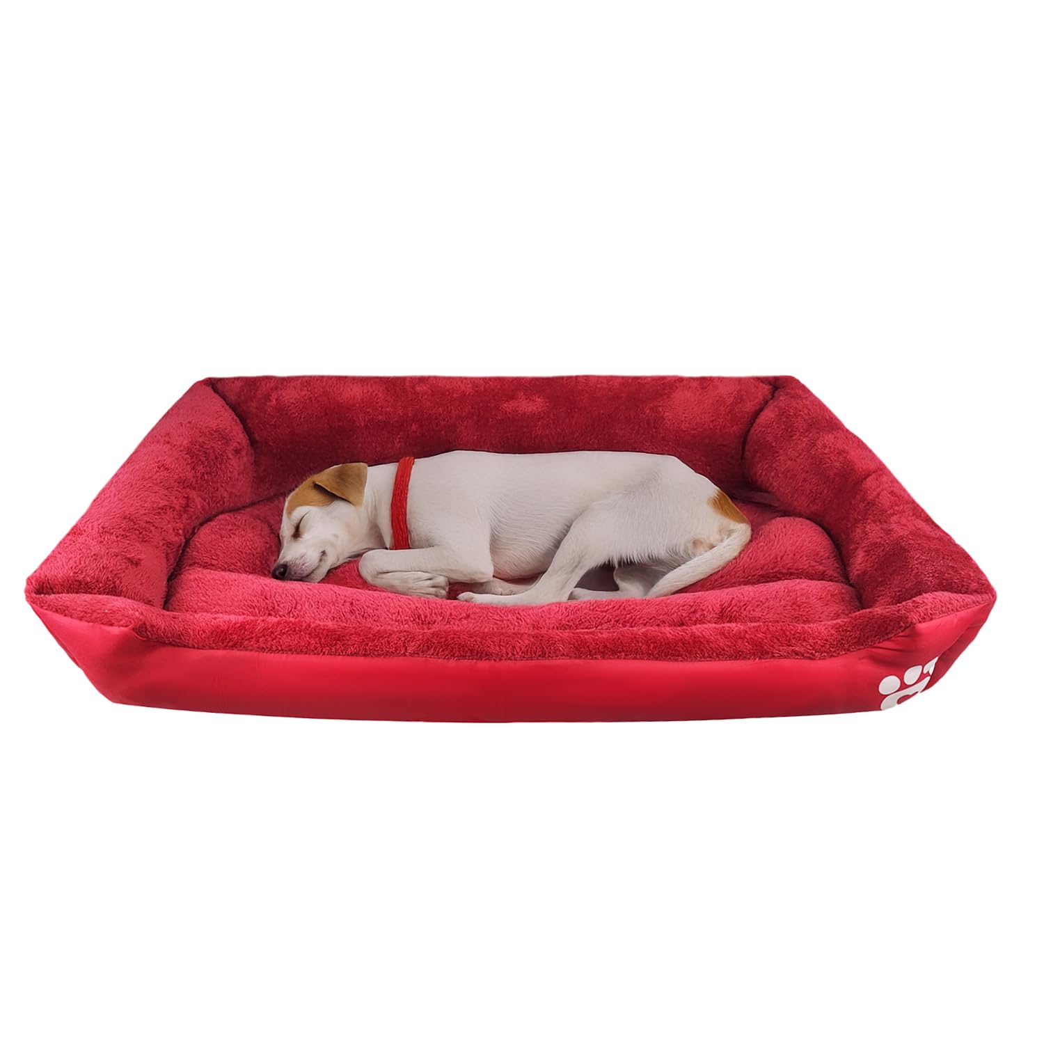 Dog Cat Bed Soft, Pet Bed, Warm and Soft Pet Cosy Anti Anxiety Beds with Non-Slip Bottom and Washable multi-size Calming Dog Bed for Labrador, German Shepherd, Golden Retriever Teddy, (Vine Red, XL)