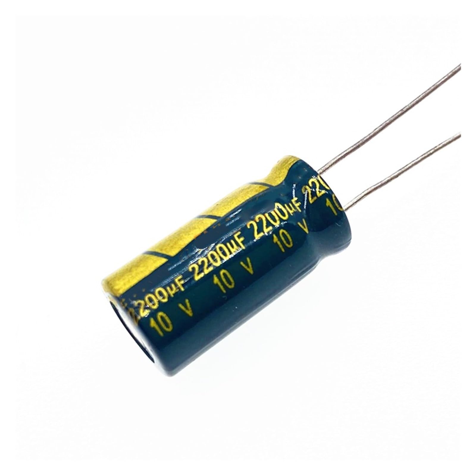 Lot de 10 condensateurs électrolytiques aluminium 10V 2200UF 10X20mm