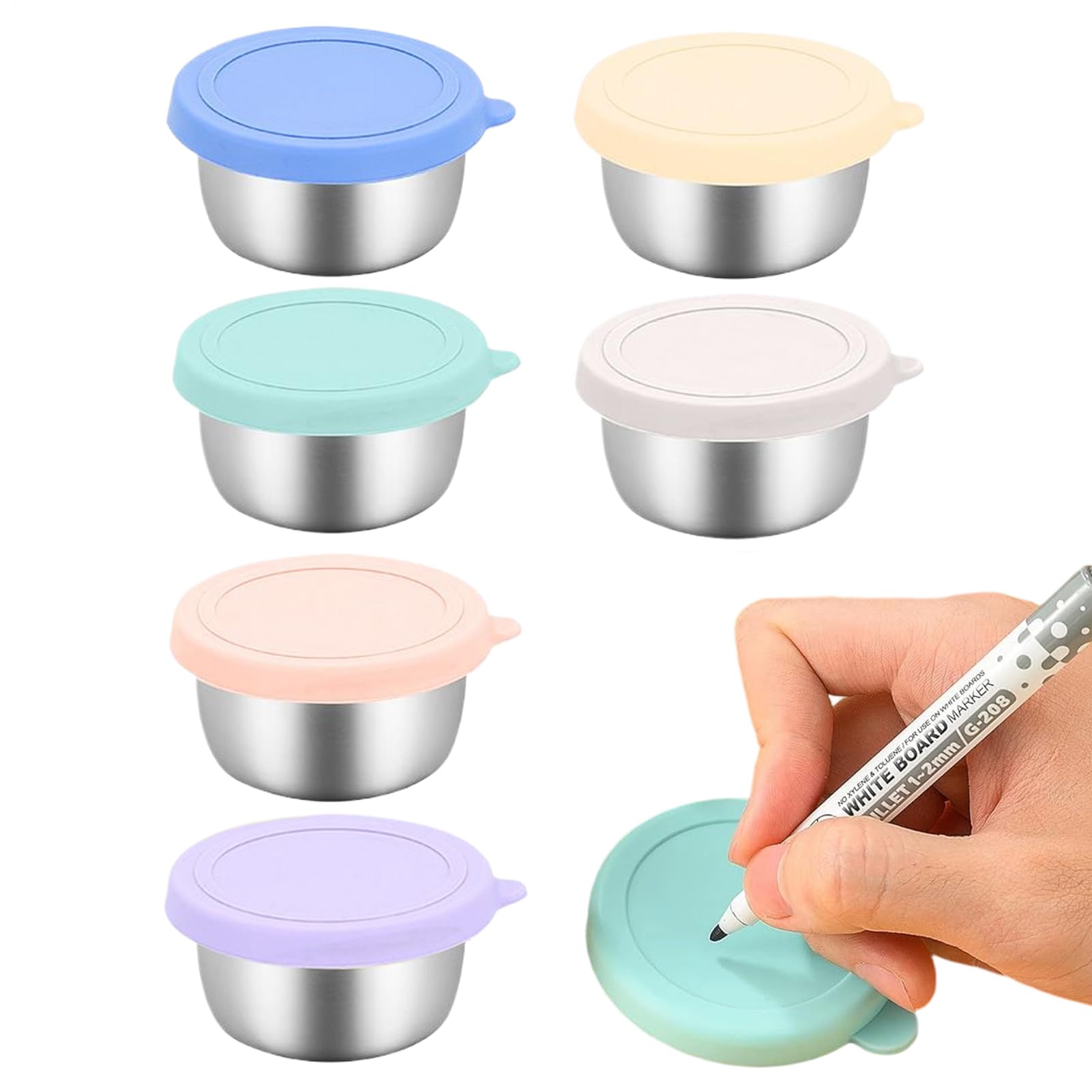Contenitori Per Condimento Insalata Con Coperchi Riutilizzabili Ermetici