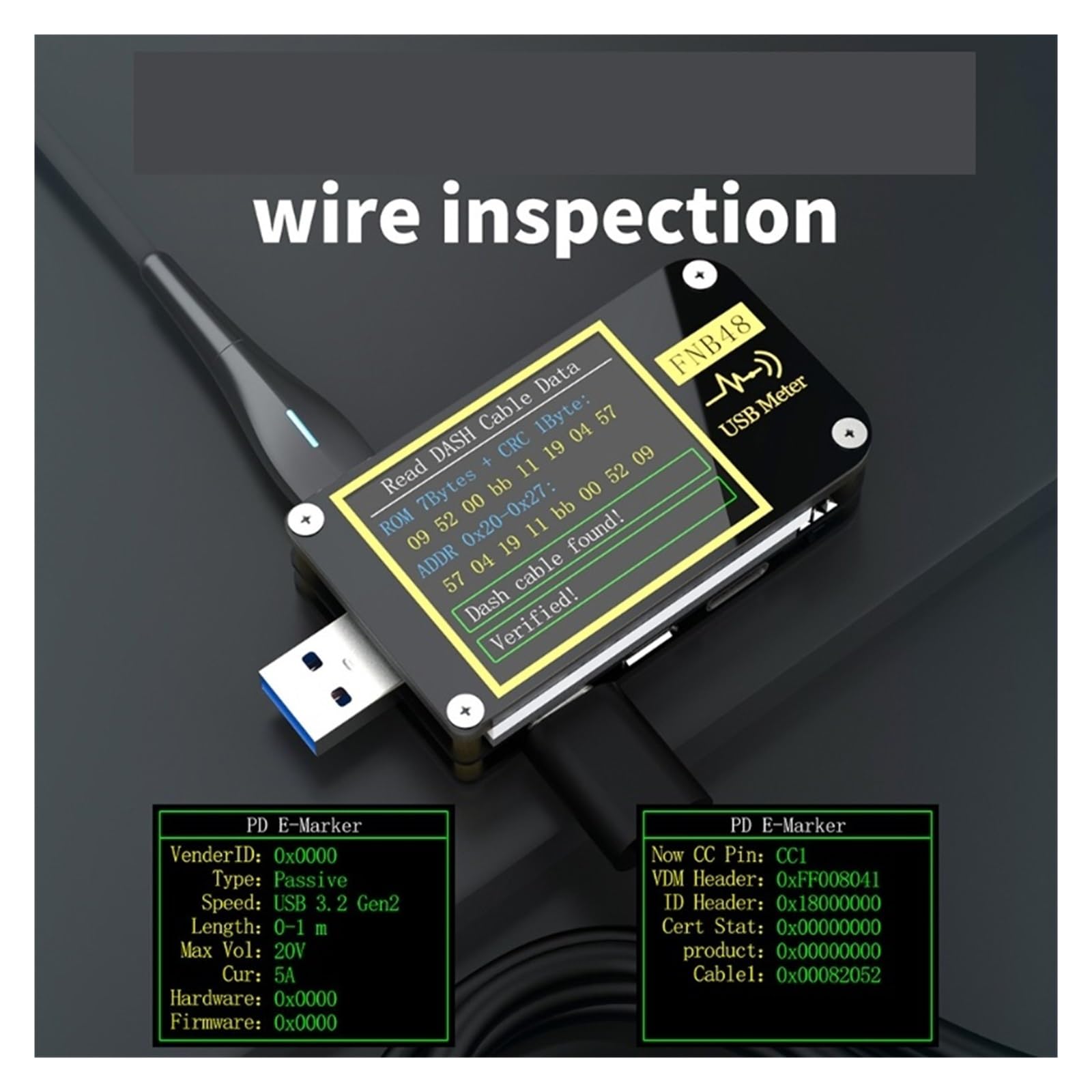 Tester USB Woltomierz wyzwalający PD Amperomierz Prąd i woltomierz Tester USB QC4 + PD3.0 2.0 PPS Protokół szybkiego ładowania Tester pojemności