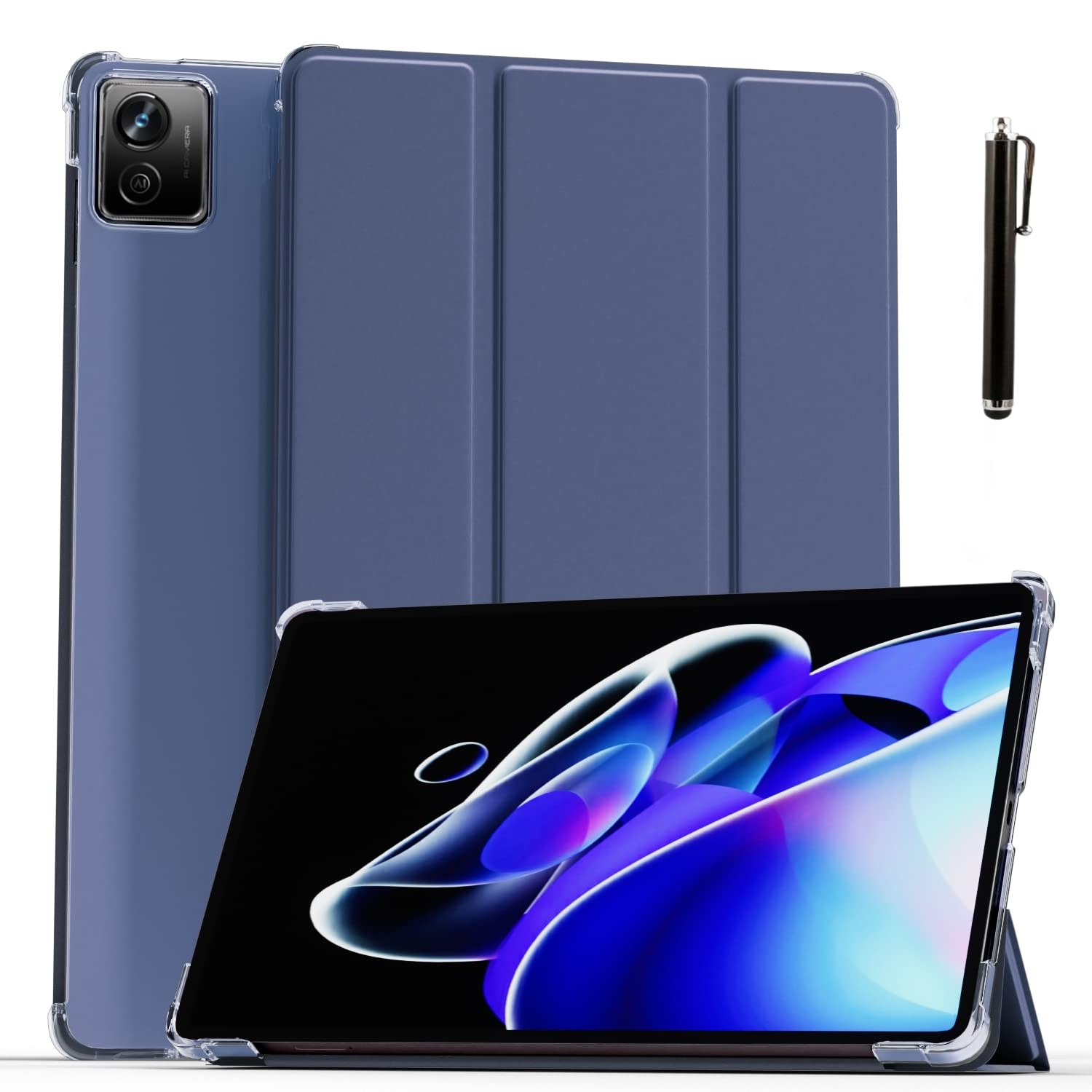 ProElite Smart Flip Case Cover for Realme Pad X 11 inch Translucent Back with Stylus Pen, Navy (B0BLN2YBKP) Amazon Price History, Amazon Price Tracker