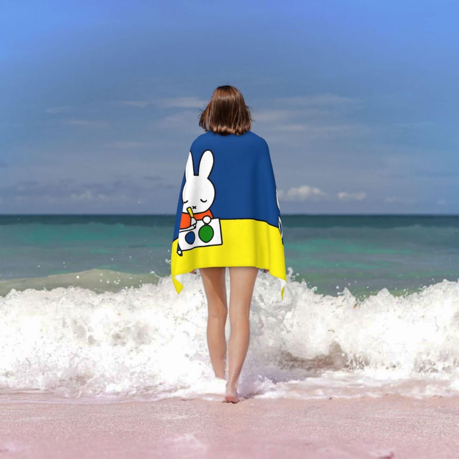 Amazon｜ミッフィー バスタオル マイクロファイバー 吸水 速乾 耐久性