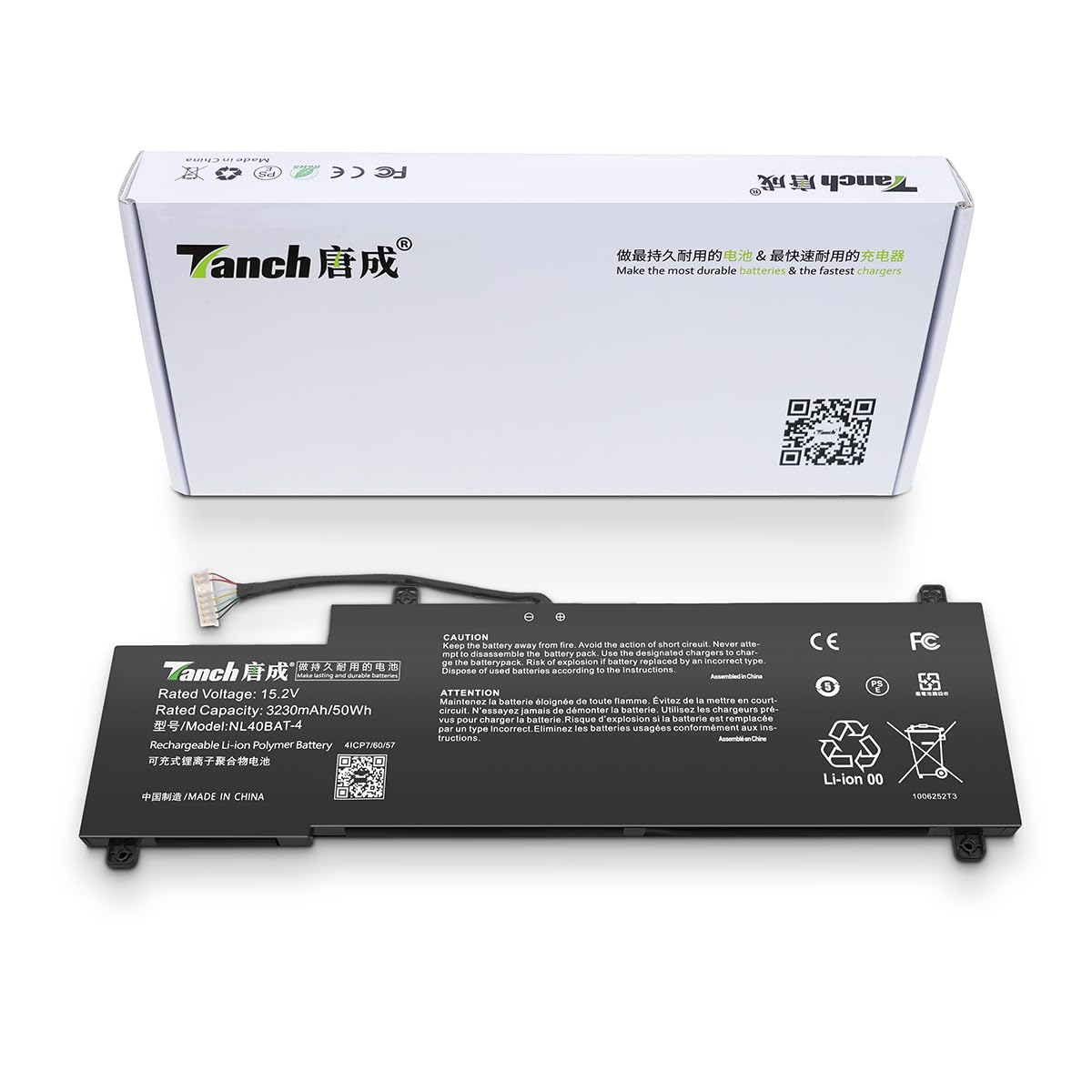 Batteria per computer portatile NL40BAT-4 per Schenker Work 14 Base System 76 Machcreator-A Young 15 Machcreator-A 15.6 CLEVO NL51NU NL41MU 15.2V 3230mAh 50W