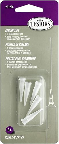 Testors Puntas de pegado de precisión 5 piezas, color negro