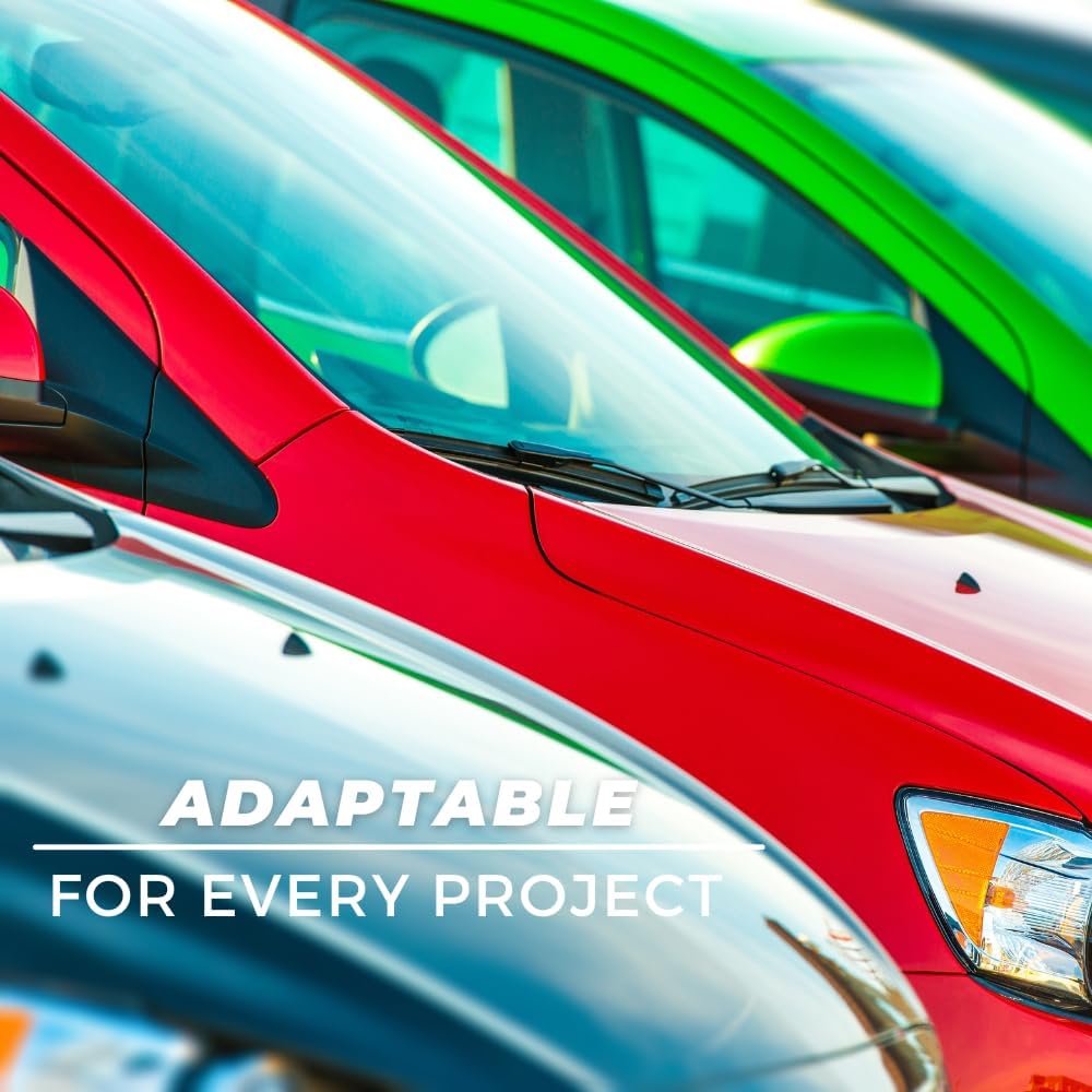 AD Chrome Delete Tape Stripe | Vinyl Film Car Wrap Custom Stripes | Satin Black | 197-O | 25" x 75ft | Instawraps Heat Resistance Pro Wrapping Glove - Included