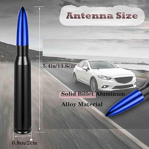 Miniatura 3 de Z-oneMart Antena de repuesto para vehículo de 5.4 pulgadas con Dodge, Ford, Chevrolet, Toyota, Jeep, GMC Antena de radio para automóvil que mejora