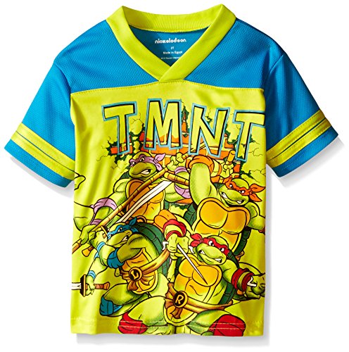 Teenage Mutant Ninja Turtles Little Boys' Toddler Short Sleeve T-Shirt, Green Jersey, 2T