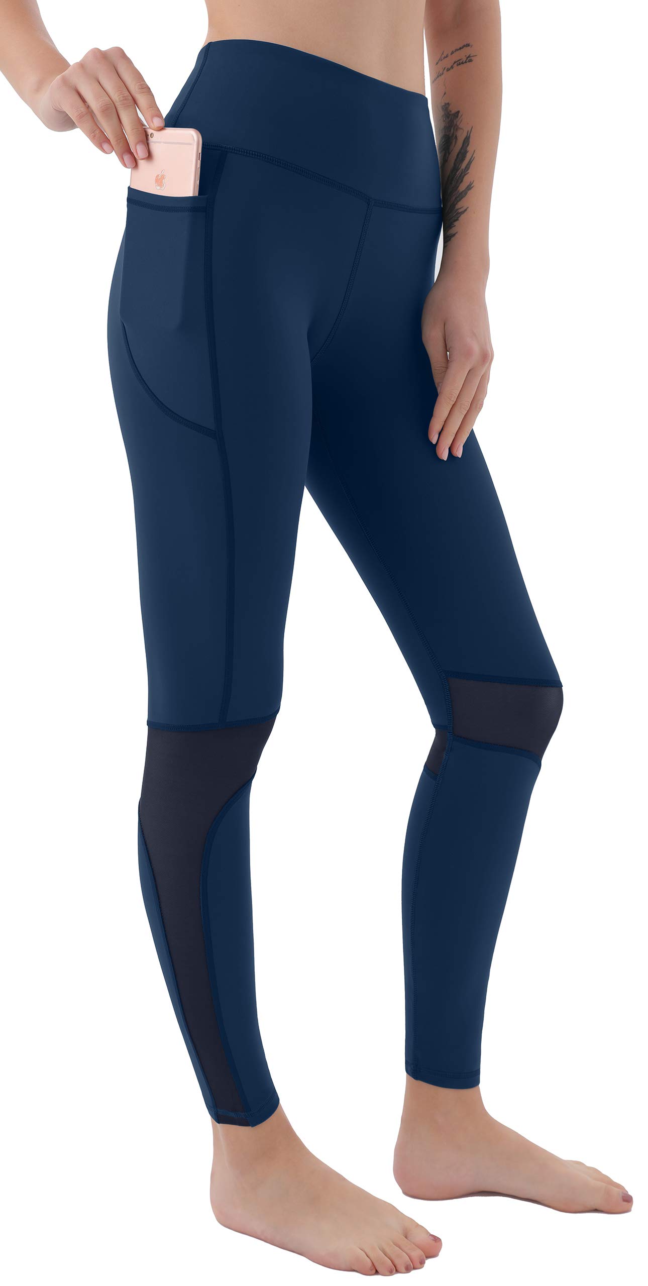 Women's Bootcut Yoga Pants with Pockets, High Waist Workout Bootleg Yoga Pants Tummy Control 4 Way Stretch Pants