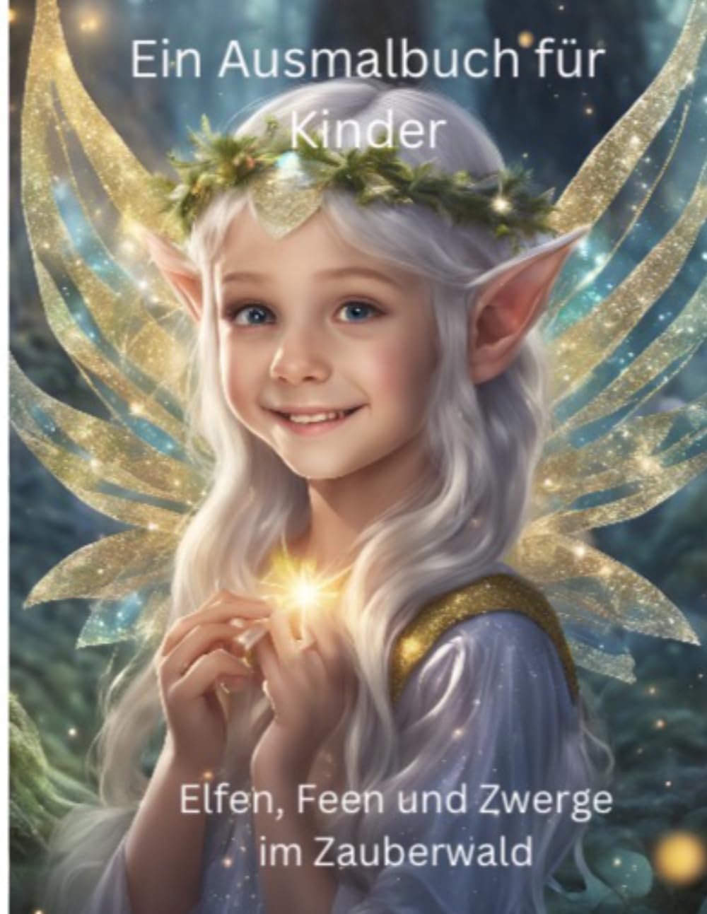 Elfen, Feen und Zwerge im Zauberwald: Ein Ausmalbuch für Kinder